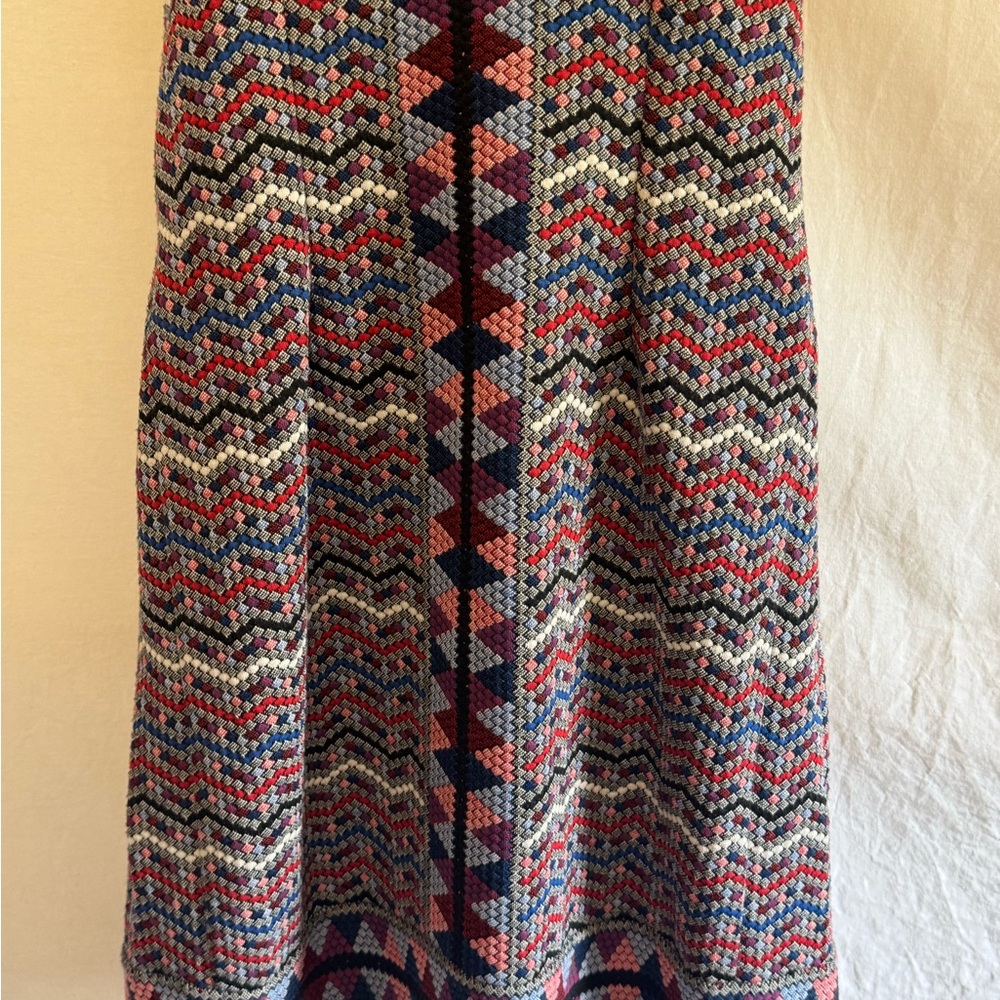 C-127 BCBG MaxAzria Colorful Woven Sleeveless MIDI Dress Size M - Picture 8 of 12